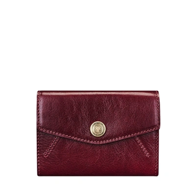 Maxwell Scott Bags Luxury Womens Red Italian Leather Petite Envelope Purse