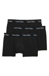 Calvin Klein 3-pack Low Rise Microfiber Trunks In Black