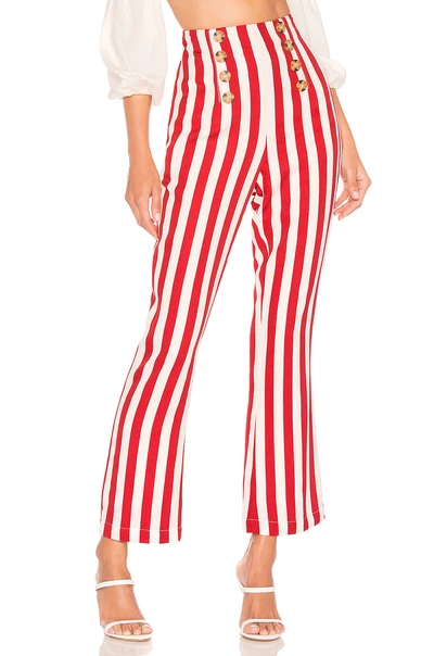 House Of Harlow 1960 X Revolve Morris Pant In Red & White Stripe