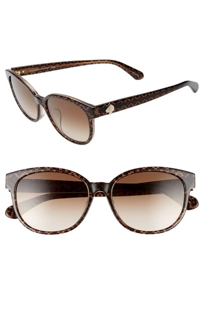 Kate Spade Emaleigh 55mm Cat Eye Sunglasses In Brown