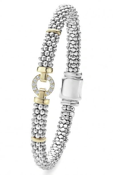 Lagos Enso Diamond Bracelet In Silver/ Gold