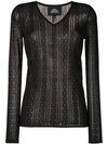 Marc Jacobs Redux Grunge Pointelle Sweater In Black