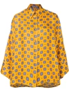 Alberto Biani Geometric Pattern Wide Shirt - Yellow