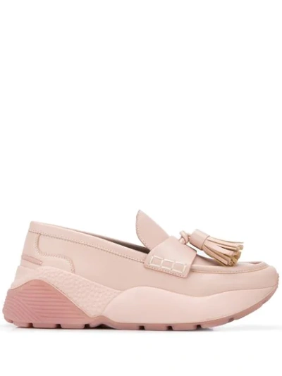 Stella Mccartney Faux-leather Flatform Loafers In Pink