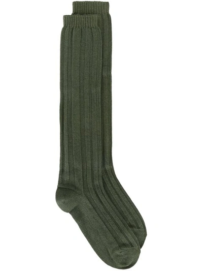 Maison Margiela Ribbed Socks - Green
