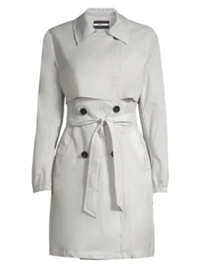 Jane Post Mid-length Trench Coat In Stone