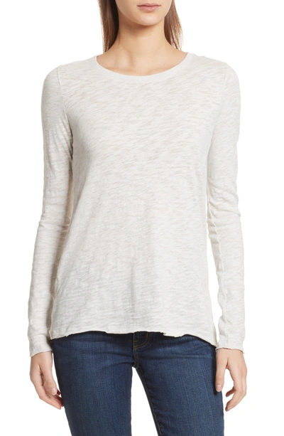 Atm Anthony Thomas Melillo Destroyed Wash Long Sleeve Slub Jersey Tee In Flax