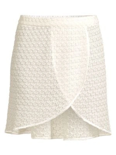 Missoni Knit Mini Skirt Coverup In White