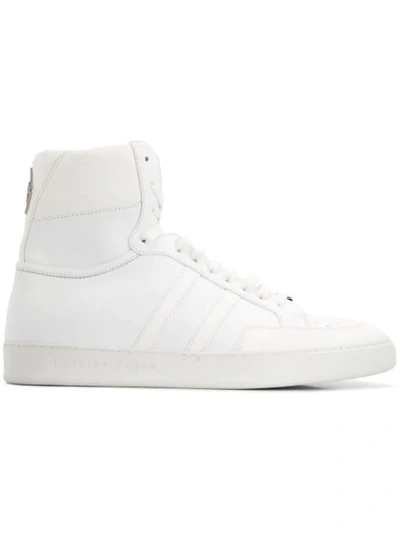 Philipp Plein Hi-top Logo Sneakers In White