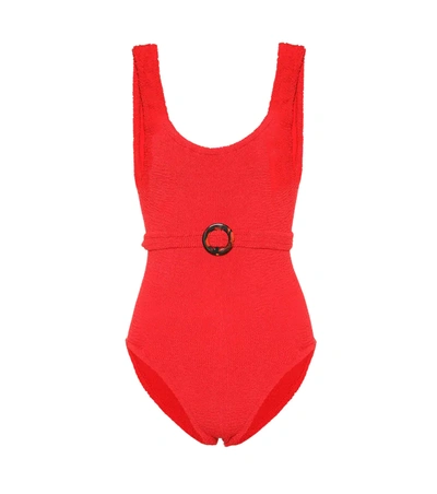 Hunza G Solitaire One-piece Swimsuit In Red