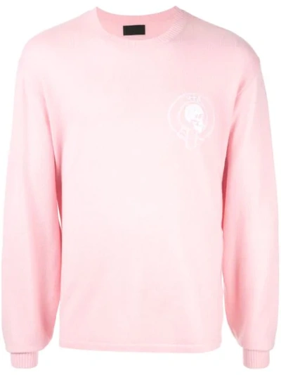 Rta Back Bone Sweater In Pink