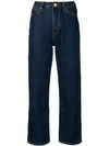 Han Kjobenhavn Cropped Straight Leg Jeans In Blue