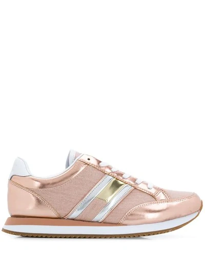 Tommy Hilfiger Metallic Detail Sneakers In Pink