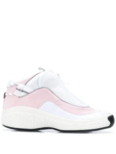 Tommy Hilfiger Zip Detail Trainers In Pink