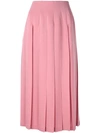 Le Ciel Bleu Box Pleated Skirt In Pink