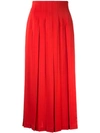 Le Ciel Bleu Box Pleated Skirt In Red