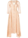 Isa Arfen Prairie Style Long Dress In Brown
