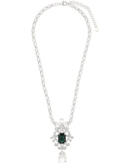 Dolce & Gabbana Drop Pendant Necklace In Silver
