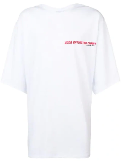 Gcds Extinction Chart T-shirt In White