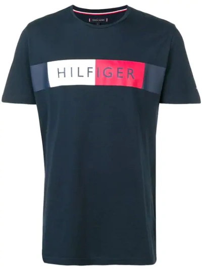 Tommy Hilfiger Classic Logo Print T In Blue