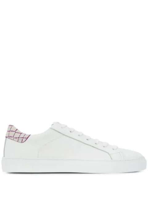 white leather low tops