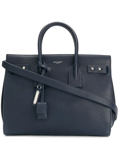 Saint Laurent Sac De Jour Tote Bag In Blue