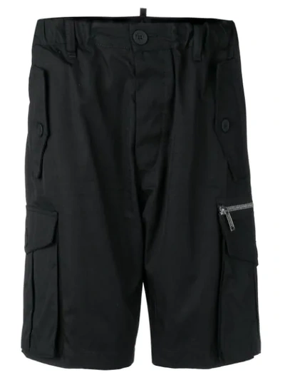 Dsquared2 Cargo Shorts In Black