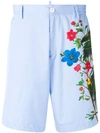 Dsquared2 Jungle Print Bermuda Shorts In Blue