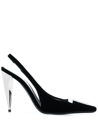 Tom Ford Logo Plaque Pumps In Black