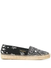 Saint Laurent Espadrilles Mit Bandana-print In Black