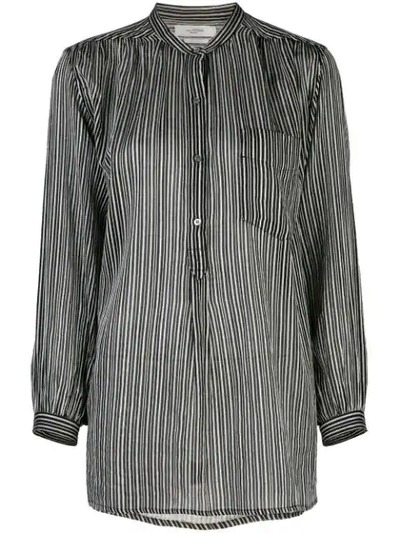 Isabel Marant Étoile Striped Shirt In Black