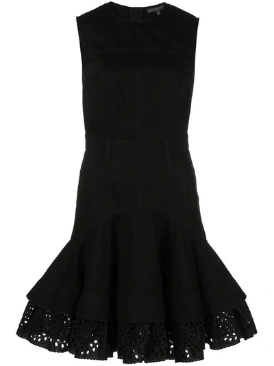 Alexander Mcqueen Fit And Flare Short Dress In Black