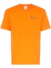 Champion Logo Embroidered Cotton T In Orange