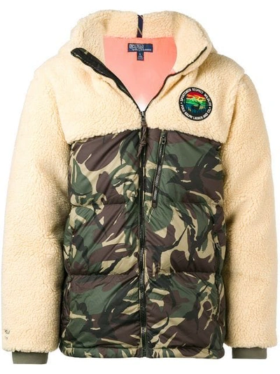 Polo Ralph Lauren Contrast Camo Jacket In Neutrals