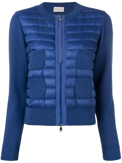 Moncler Wool Down Jacket In Blue