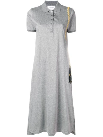 Thom Browne Polo Shirt Dress In 灰色