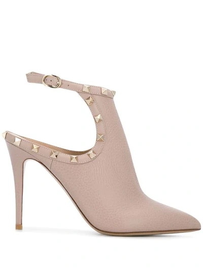 Valentino Garavani Garavani Rockstud Ankle Boots In Neutrals