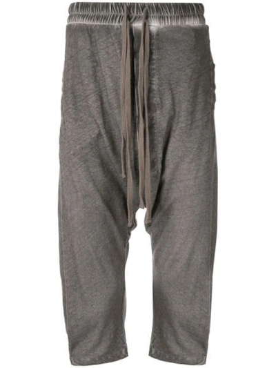 Thom Krom Cropped Relaxed-fit Trousers In Grey