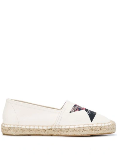 Isabel Marant Canaee Printed Canvas Espadrilles In White