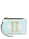 Marc Jacobs Polka Dot Top Zip Purse In Blue