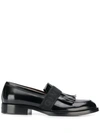 Givenchy Cruz Fringed Leather Loafers In Black