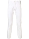 Entre Amis Cropped Slim-fit Jeans In White