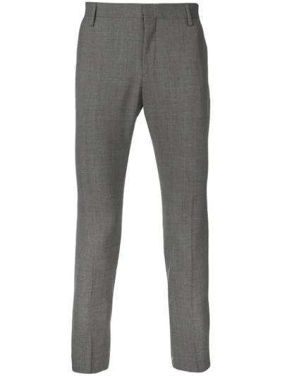 Entre Amis Cropped Tailored Trousers In Grey