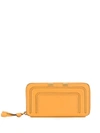 Chloé Marcie Long Zipped Wallet In Yellow