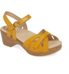 Dansko Season Sandal In Mango Leather