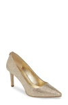 Michael Michael Kors Dorothy Flex Pump In Silver/ Sand Glitter Mesh