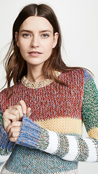 N°21 N Degree21 Colorblock Sweater In Multi