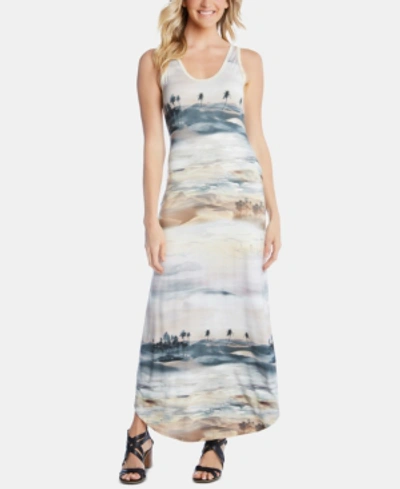 Karen Kane Sleeveless Desert-print Maxi Dress