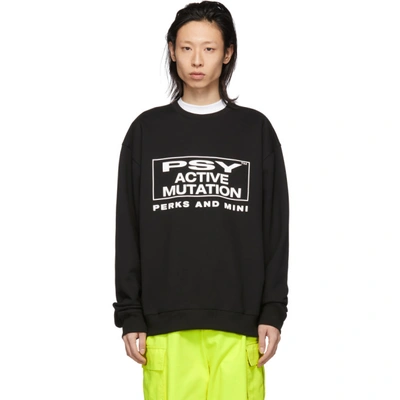 Perks And Mini Black Brain Activity Sweatshirt In Sc1 1 Black