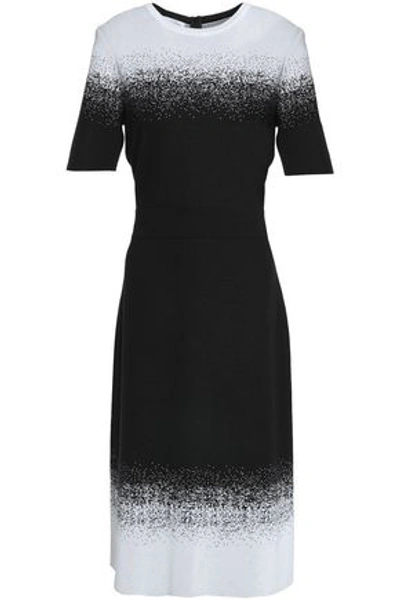 Oscar De La Renta Woman Jacquard-knit Midi Dress Black